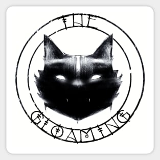 Black Cat Logo Design Sticker